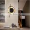 Luxury Black And Gold Round Wall Lights European Decorative Hanging Bedroom Bedside Wall Lamps