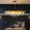 New Modern Design Simple Light Luxury Led Crystal Chandelier For Duplex Building Restaurant Villa Living Room Bedroom