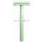 American  hotel mens green metal brass handle safety shaving private label razor