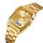 SKMEI 1612 wrist men watches stainless steel Ultra-thin sport watch 5atm waterproof