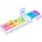 Hot Sell Large Compartment Weekly Pill Box Cases 7 Days Pill Box Organizer With Spring Open