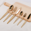 Vintage Stainless Steel Flatware Gold Cutlery Set For Wedding Table Decoration