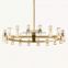 Decorative lighting modern rings luxury k9 crystal chandelier for hotel home living room corridor indoor outdoor