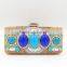 2015 national style big green rhinestone crystal clutch bag stock