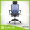 Ventilo office chair, blue mesh chair, adjustable headrest, gray bracket, adjustable seat, armrest, lumbar, nylon base