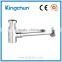 Kingchun free sample bathroom vanitay zinc bottle trap siphon