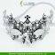 Delicate Venetian Silver Metal Mask Filigree Masquerade Diamante Ball. Prom