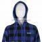 Mens new arrival checked fleecy custom jacket and hoody