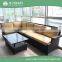 Cheap wholesale outdoor rattan corner sofa, L shaped rattan sectional sofa