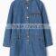 Kids Jeans fashion shirt with curved bottom/ children clothes