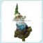 resin gnome solar garden lamp