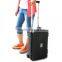 LAOA high grade strengthen waterproof, resistance to shock trolley tool box ,precise instrument safety box