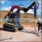 Excavator mounted attachment hydraulic earth auger drill