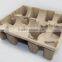 Electronics packaging tray, electronics pulp tray