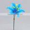 4 Inch Plastic Decorative Lily Flowers Garden Stakes