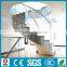 Australia standard Glass Railing Curved Staircase-YUDI