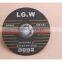 H556 T41-4.5inch 115*1*22.2mm black cutting disc 2nets for SS and Metal from LIGANGWANG ABRASIVE CO. China factory