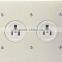 Flush Toggle Double Wall Switch and Socket