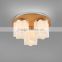 5 head shades Wooden Ceiling Lamp Fixture Vintage Bar Counter American Modern Lamp Wood Ceiling Light