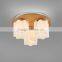 5 head shades Wooden Ceiling Lamp Fixture Vintage Bar Counter American Modern Lamp Wood Ceiling Light