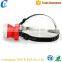3*AAA Dry Battery Red LED Flashlight Cheap Plastic Body Headlamps