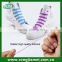 Rainbow colors silicone small elastic shoelace, mini flat buy shoelaces