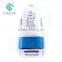 Mini White Car Charger Output 5V 1A 2.1A Portable Dual USB Car Charger