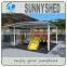 strong DIY polycarbonate carport with aluminum frame for canopy