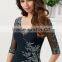 HA-012 2015 Elegant V-Neck Appliques Ruched Half Sleeve Celebrate Dress A-Line Ruched Beaded Prom Quinceanera Dress