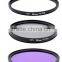 OEM Camera Filter 58mm UV+CPL+FLD Filter Set For Canon 450D 500D For Sony A200 For Nikon D5300
