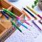 Novelty 6pcs /set color pencil natural wood drawing pencil school stationery sets promotional grift