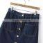 cheap china wholesale clothing two pockets front denim skirt