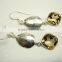 Citrine Cushion Facet Earrings, 925 Solid Sterling Silver Earrings, Designer Natural Gemstone Bezel Earring,