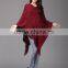2015 new Europe autumn/winter Tassel bat sleeve hollow out female knit striped blouse sweater                        
                                                Quality Choice