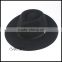 unisex wool felt hat with black ribbon black outdoor trilby hat for wholesale