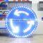 flashing solar led traffic sign / portable road safety warning signage