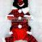 pet santa suit,black/red printing.