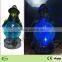 Polyresin witch statue Halloween decoration led garden light with glass ball