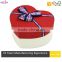 Graceful Ribbon Red Heart Shape Gift Box Jewelry