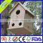 Antique hanging outdoor wooden bird cage