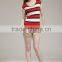 ladies' scoop neck vest pullover stripes &jersey knitted sweater