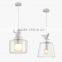 North Europe classic design glass pendant lamp with resin fly bird for home decor simple coffee bar and restaurant