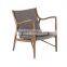 diamond mid-century modern walnut finished lounge chair with hand-stained wood base