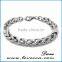 Hot sale men's stainless steel silver bracelet, hemp flower bracelet jewelry