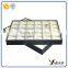High quality luxury Customized triangle cylinder grey velvet ring tray for jewelry shop exhibition