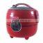 1L red color all plastic mini rice cooker