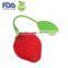 New Designed Silicone Tea Infuser/Silicone Tea Strainer/Strawberry shape silicone tea bag