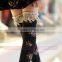 Korea girls 100% cotton jacquard lace top baby cheap over the knee high socks
