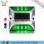 Cat Eye Reflector Aluminum Solar Road Stud Green Steady Night Light