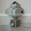 China made 3 pieces stainless steel electric ball valve by thread connection